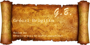 Gréczi Brigitta névjegykártya